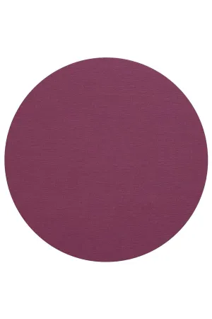 Classic Canvas Round Felt-Backed Placemat in Aubergine