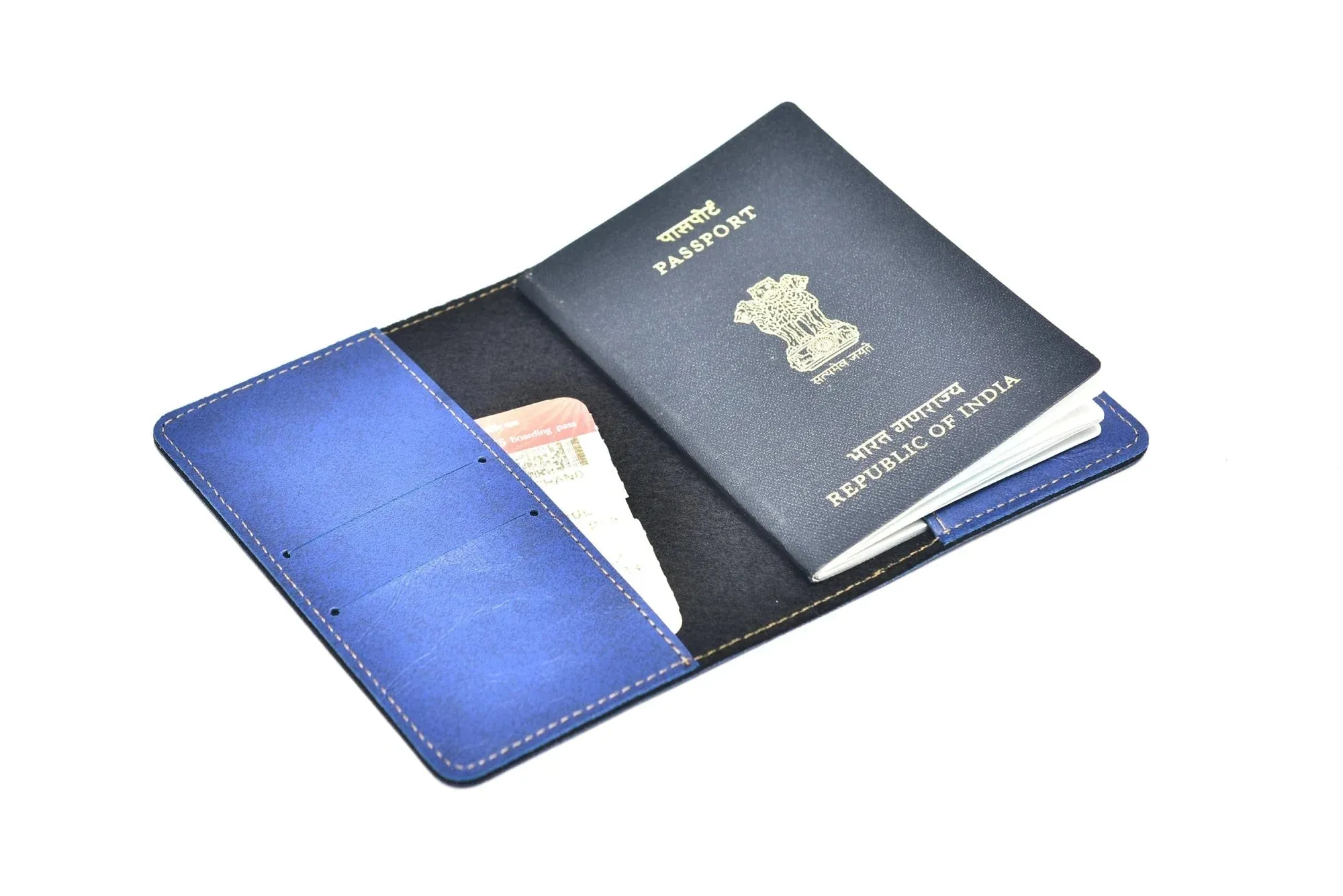 Classy Leather Customized  Frequent Traveller Combo (3 pcs) - Royal Blue