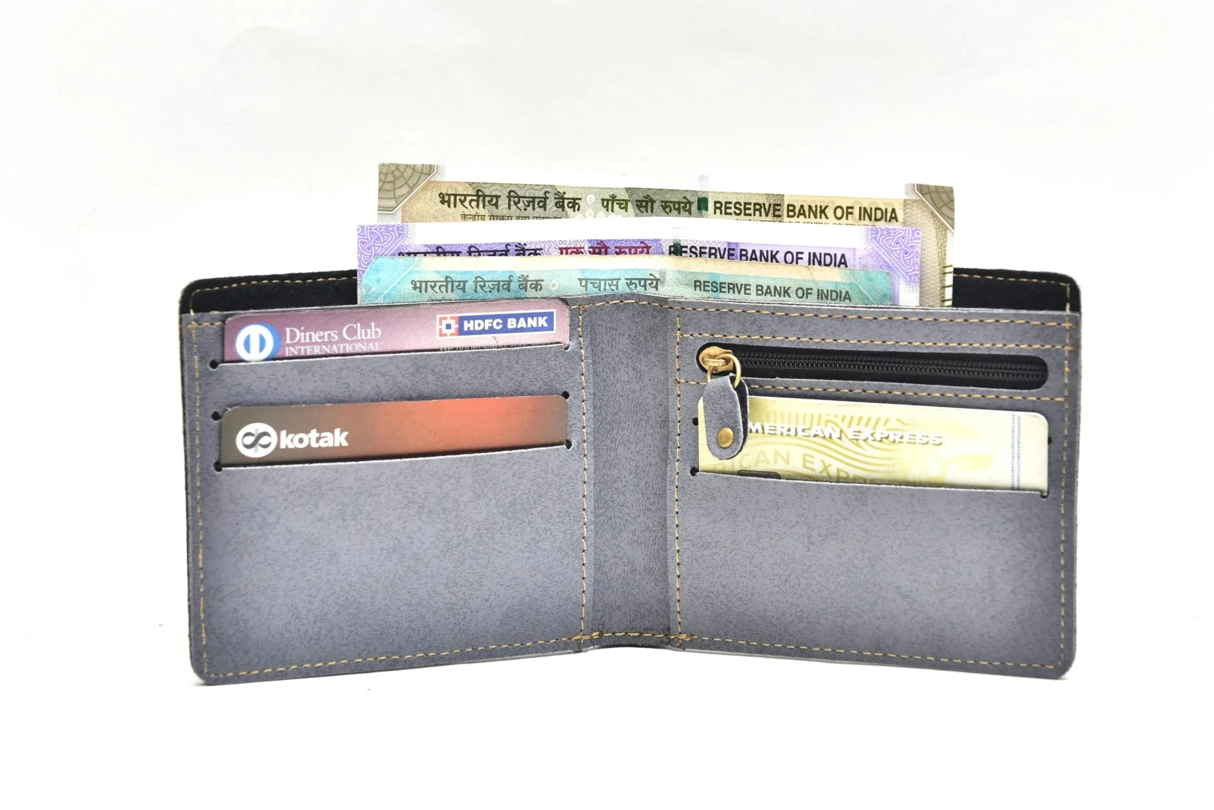 Classy Leather Customized Men's Combo (3 pcs) - Grey