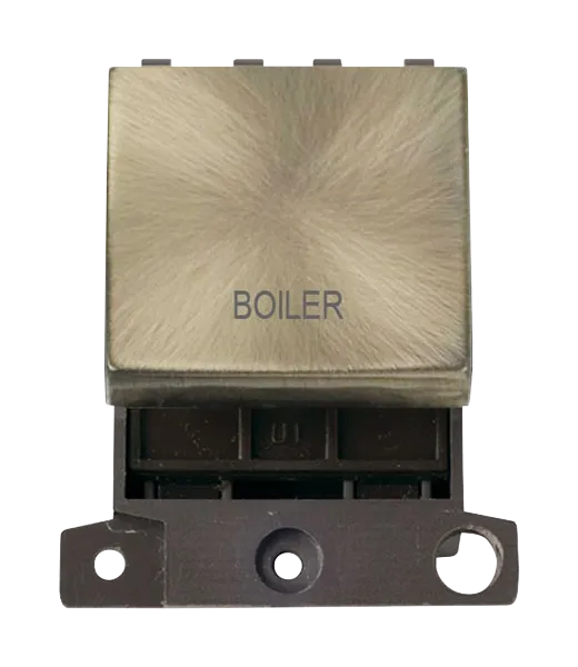 Click MiniGrid MD022AB-BL 20A DP Ingot Switch Module "Boiler" - Antique Brass