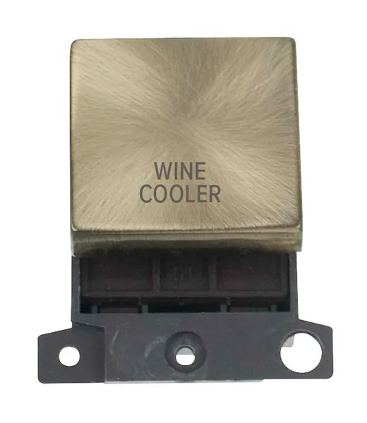 Click MiniGrid MD022AB-WC 20A DP Ingot Switch Module "Wine Cooler" - Antique Brass
