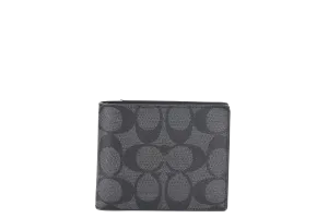 COACH DOUBLE BILLFOLD MONOGRAM WALLET NO DUST COVER NO BOX