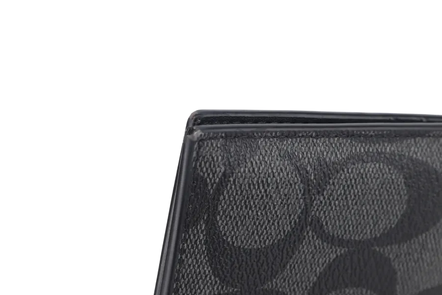 COACH DOUBLE BILLFOLD MONOGRAM WALLET NO DUST COVER NO BOX