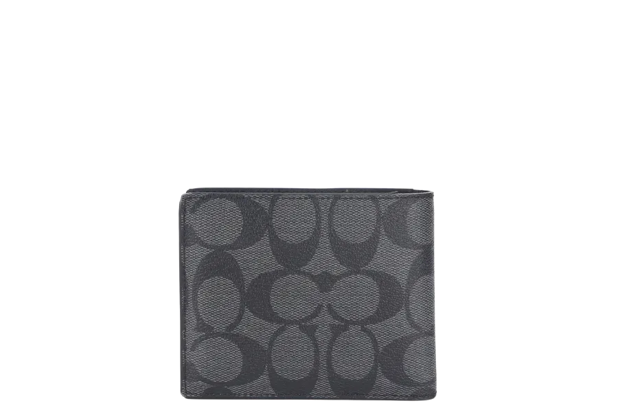 COACH DOUBLE BILLFOLD MONOGRAM WALLET NO DUST COVER NO BOX