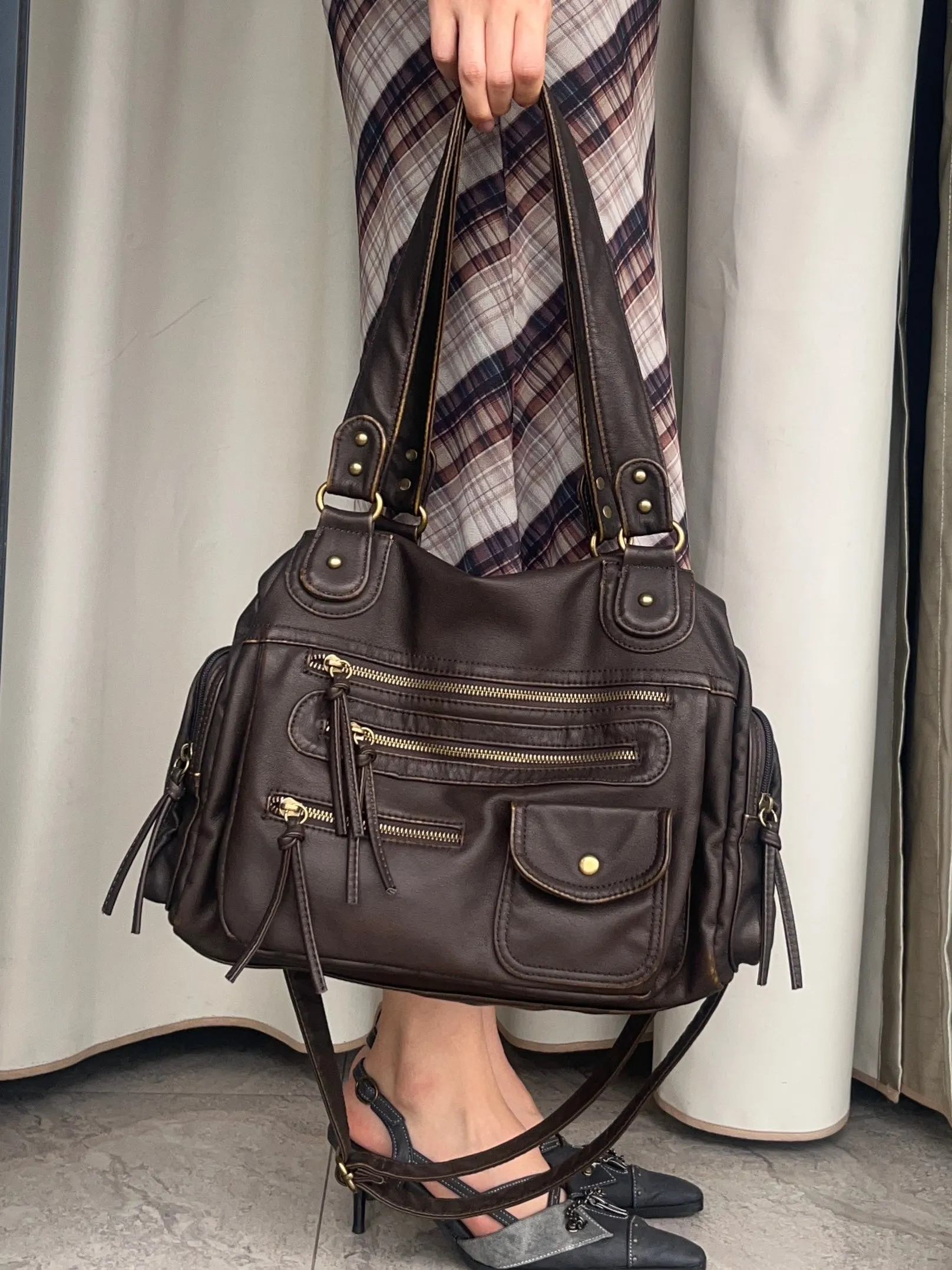 Coffee Vintage Inspired Large Capacity Bag