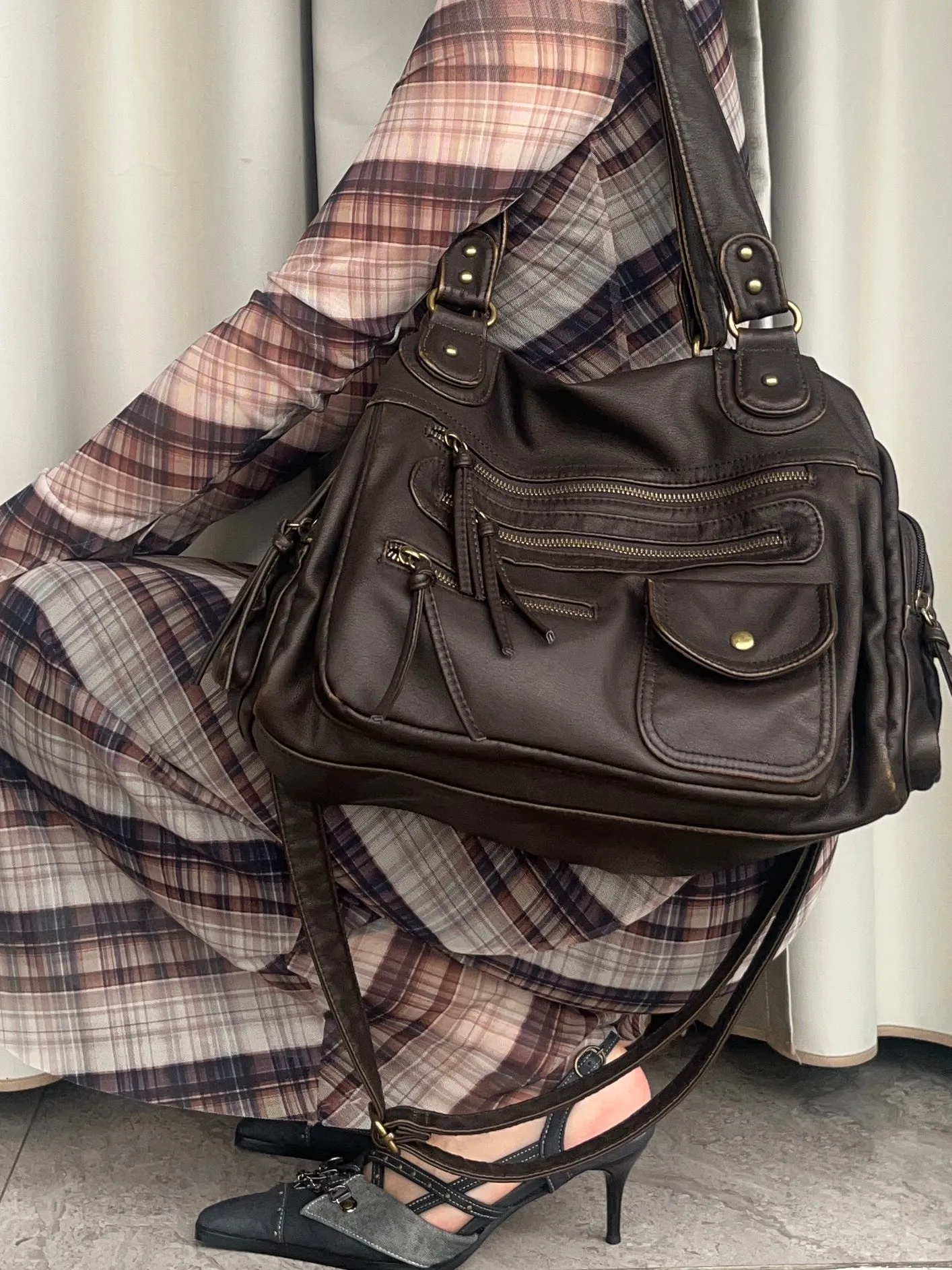 Coffee Vintage Inspired Large Capacity Bag