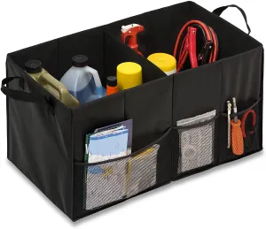 COLLAPSIBLE LARGE FOLDING TRUNK ORGANIZER, BLACK