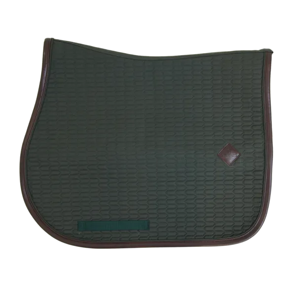 Colour Edition Leather Jump Saddle Pad - Olive
