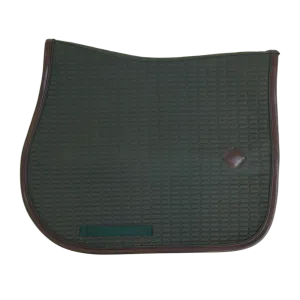 Colour Edition Leather Jump Saddle Pad - Olive