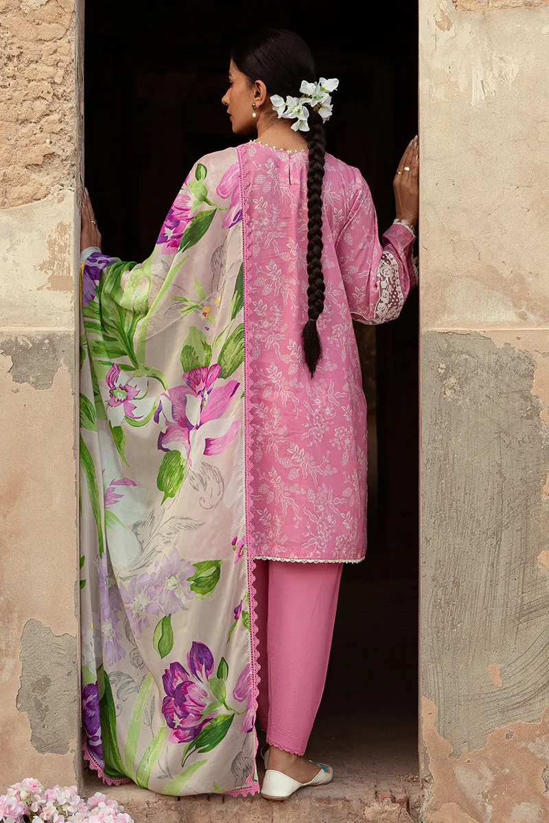 CORAL FLORET-3 PIECE LAWN PRINTED SUIT