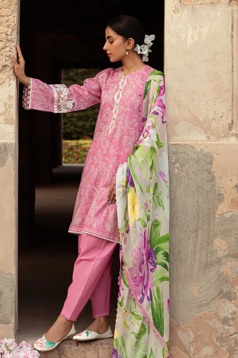 CORAL FLORET-3 PIECE LAWN PRINTED SUIT