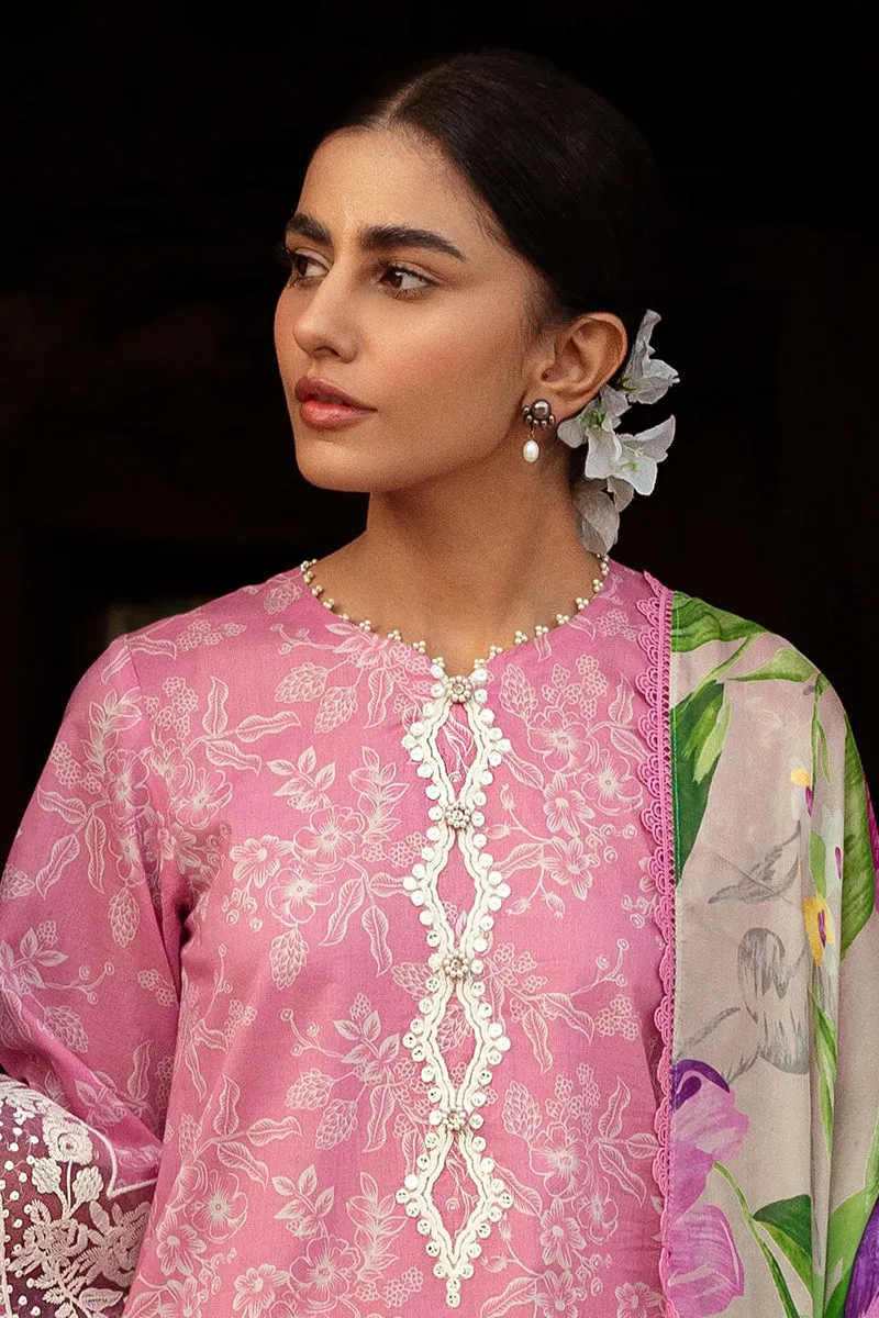 CORAL FLORET-3 PIECE LAWN PRINTED SUIT