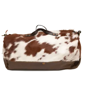 Cowhide Rug Duffel - Brown/White Special Edition