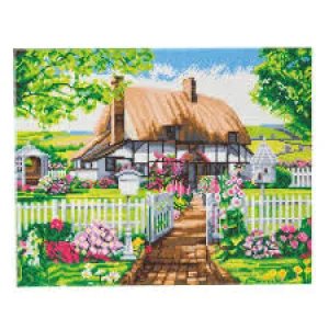 Craft Buddy Rose Cottage Framed Crystal Art Kit, 40 x 50cm CAK-A94