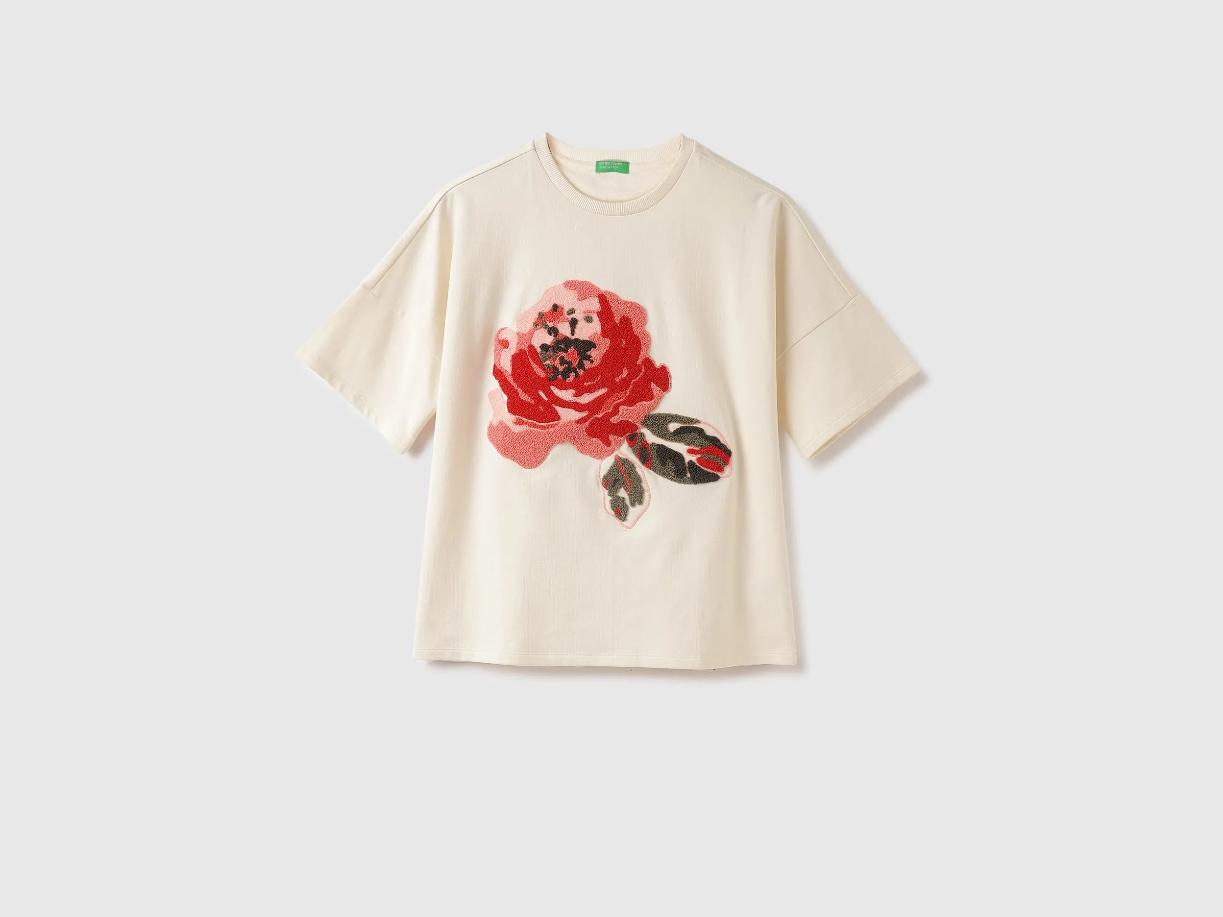 Crew Neck Floral T Shirt