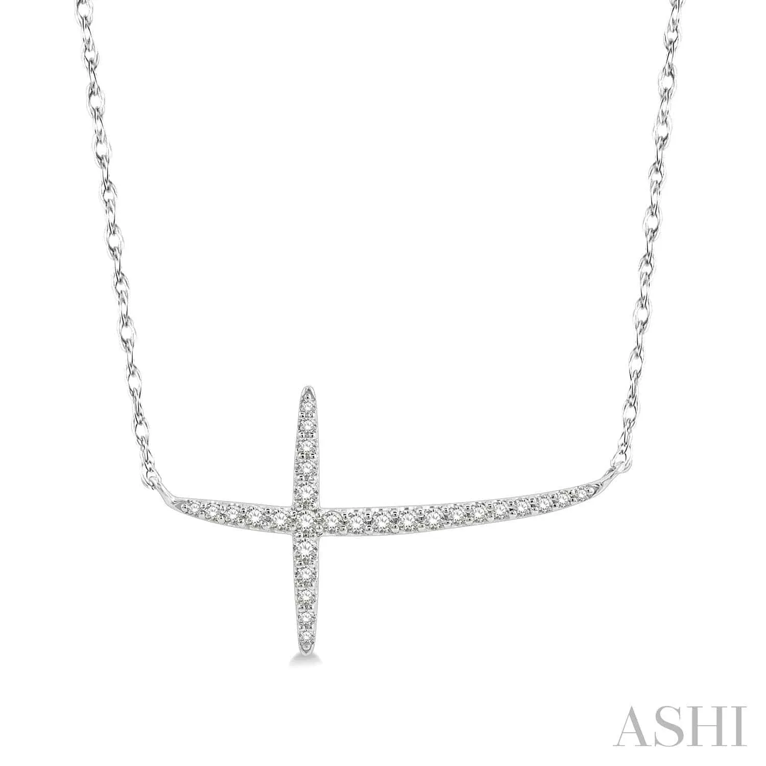 Cross Diamond Necklace1/6 ctw Cross Round Cut Diamond Necklace