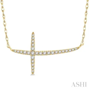 Cross Diamond Necklace1/6 ctw Cross Round Cut Diamond Necklace