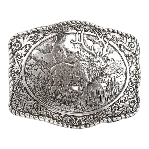 Crumrine Rectangle Vintage Elk Buckle