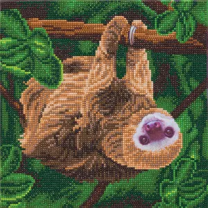 Crystal Art Medium Framed Kit - Two Toed Sloth
