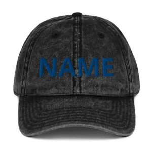 Custom Name Vintage Cotton Twill Cap