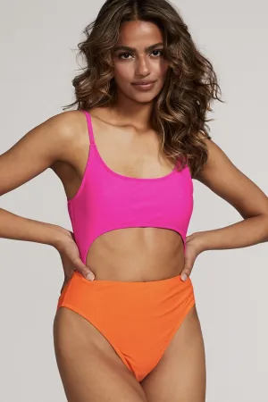 Cut out one piece swimsuit