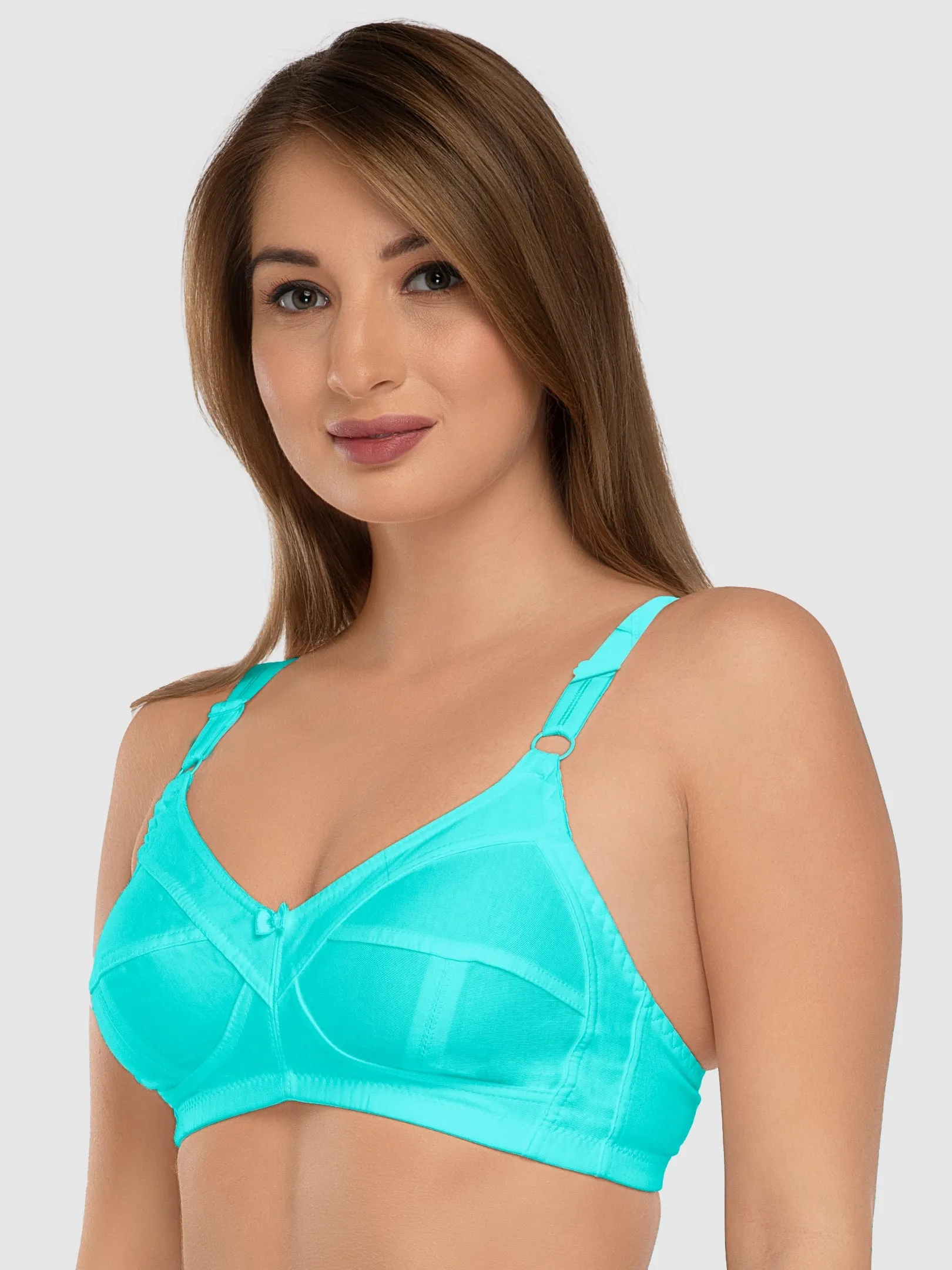 Daisy Dee Aqua Blue Non Padded Non Wired Full Coverage Bra - NSHPU-A Blue