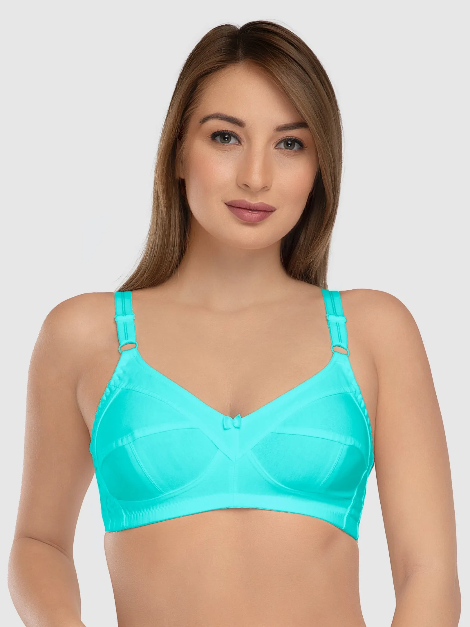 Daisy Dee Aqua Blue Non Padded Non Wired Full Coverage Bra - NSHPU-A Blue