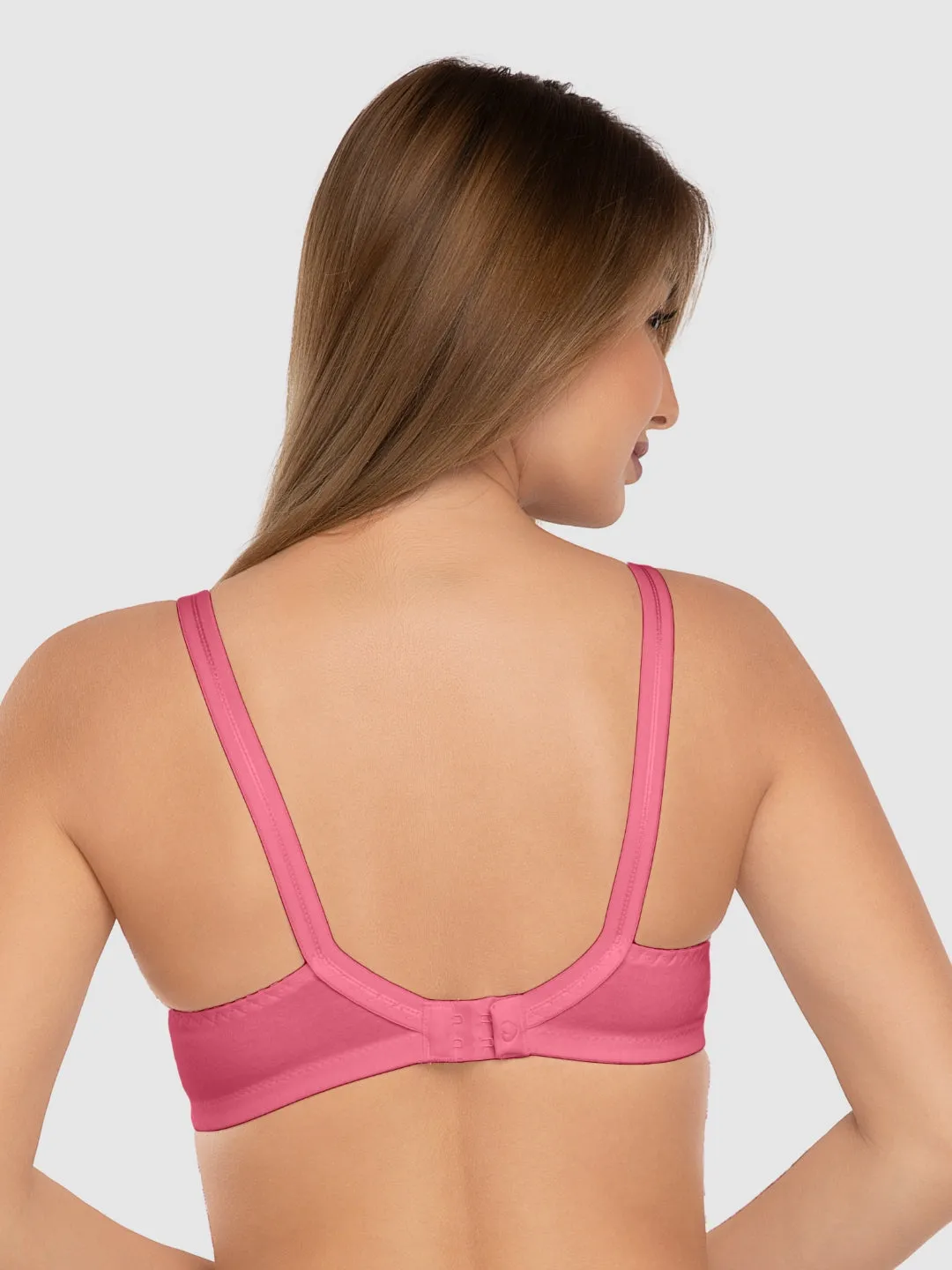 Daisy Dee Salmon Pink Non Padded Non Wired Full Coverage Bra - NSHPU-Salmon Pink