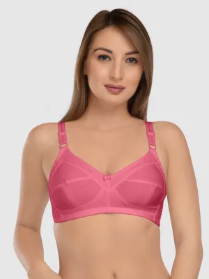 Daisy Dee Salmon Pink Non Padded Non Wired Full Coverage Bra - NSHPU-Salmon Pink