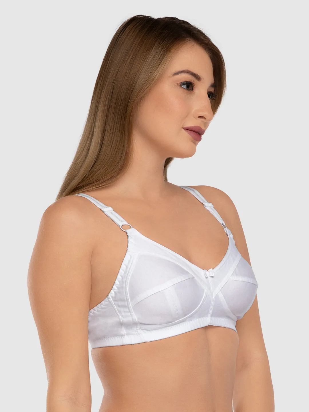 Daisy Dee White Non Padded Non Wired Full Coverage Bra NSHPU-White