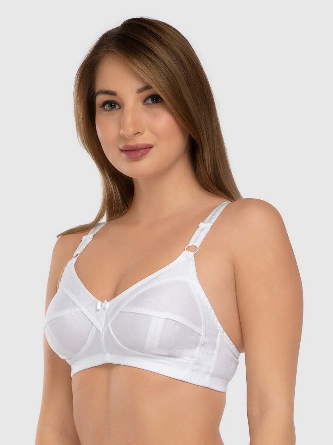 Daisy Dee White Non Padded Non Wired Full Coverage Bra NSHPU-White