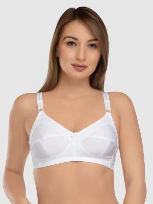 Daisy Dee White Non Padded Non Wired Full Coverage Bra NSHPU-White