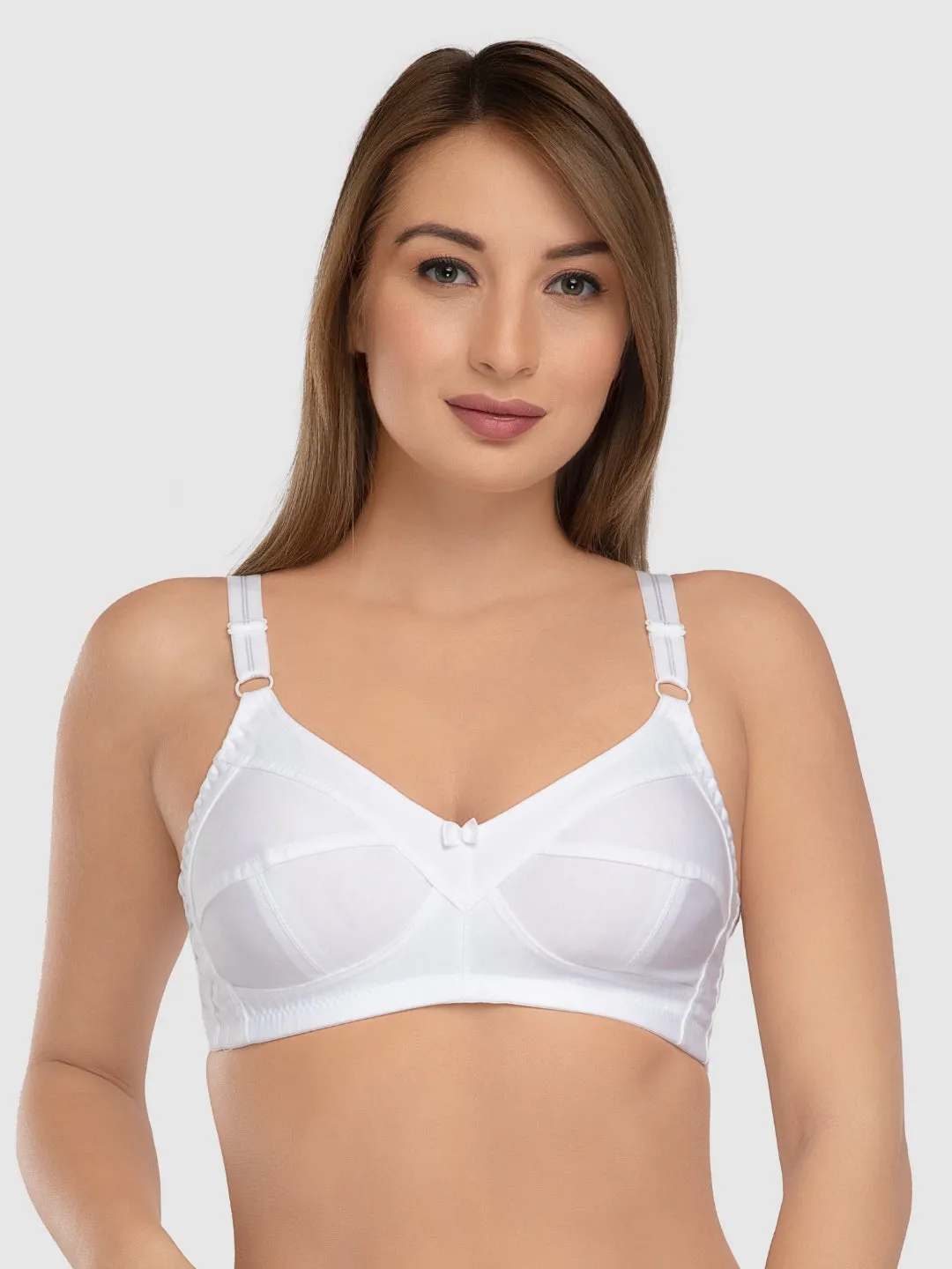 Daisy Dee White Non Padded Non Wired Full Coverage Bra NSHPU-White