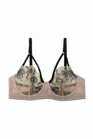 Dakota Snake High Apex Bra with Overbust Straps Fuller Bust -