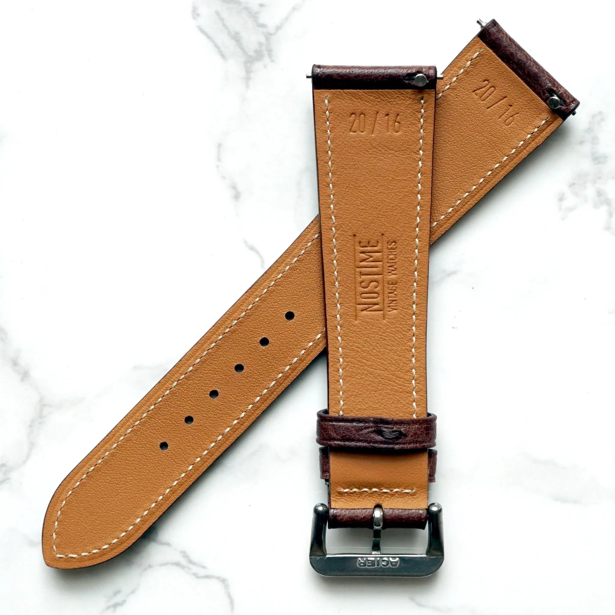 DARK BROWN BOX CALF STANDARD STRAP