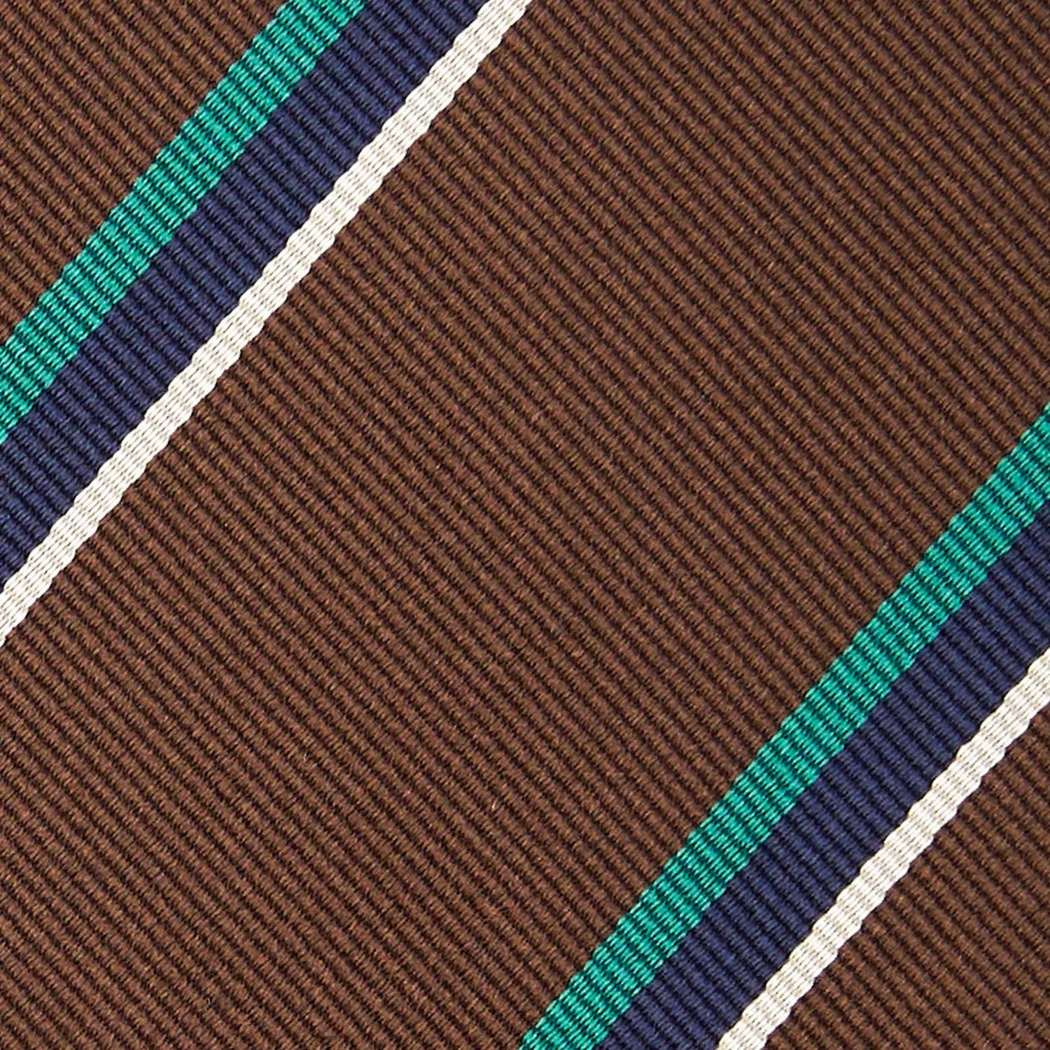 DARK BROWN REGIMENTAL SILK TIE