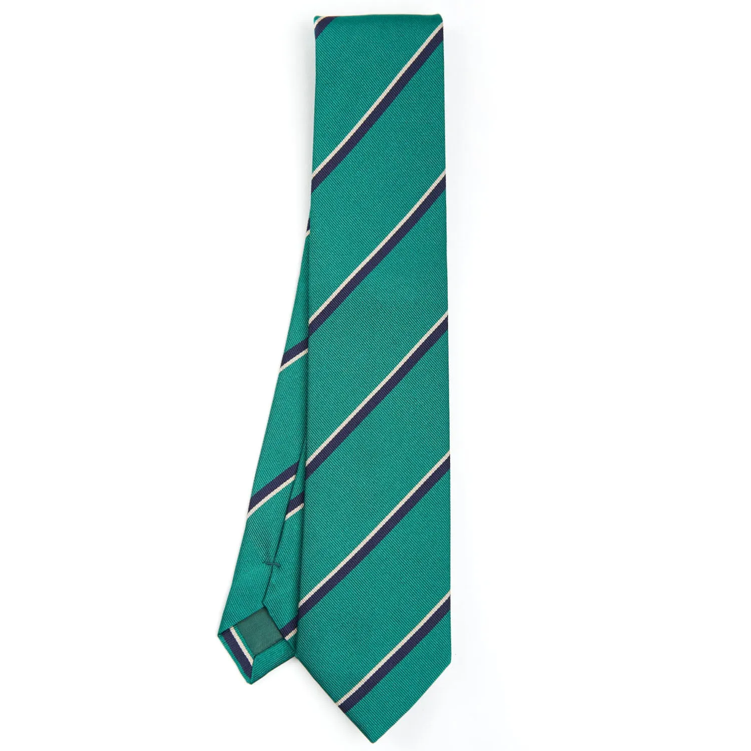 DARK GREEN REGIMENTAL SILK TIE