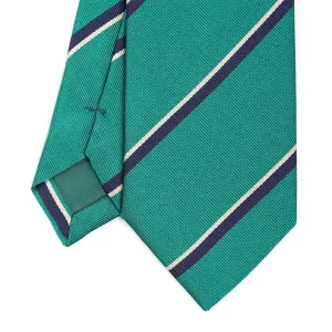 DARK GREEN REGIMENTAL SILK TIE