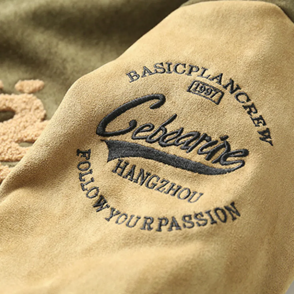 Deerskin Velvet Baseball Jacket Jacket
