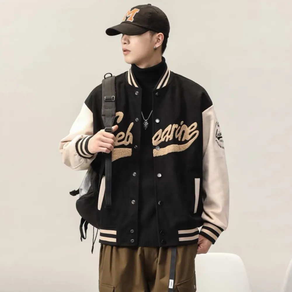 Deerskin Velvet Baseball Jacket Jacket