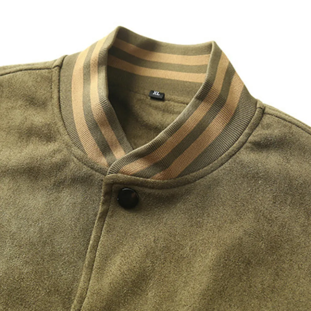 Deerskin Velvet Baseball Jacket Jacket