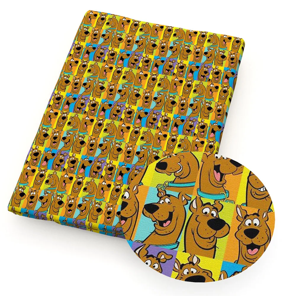 dog puppy printed fabric