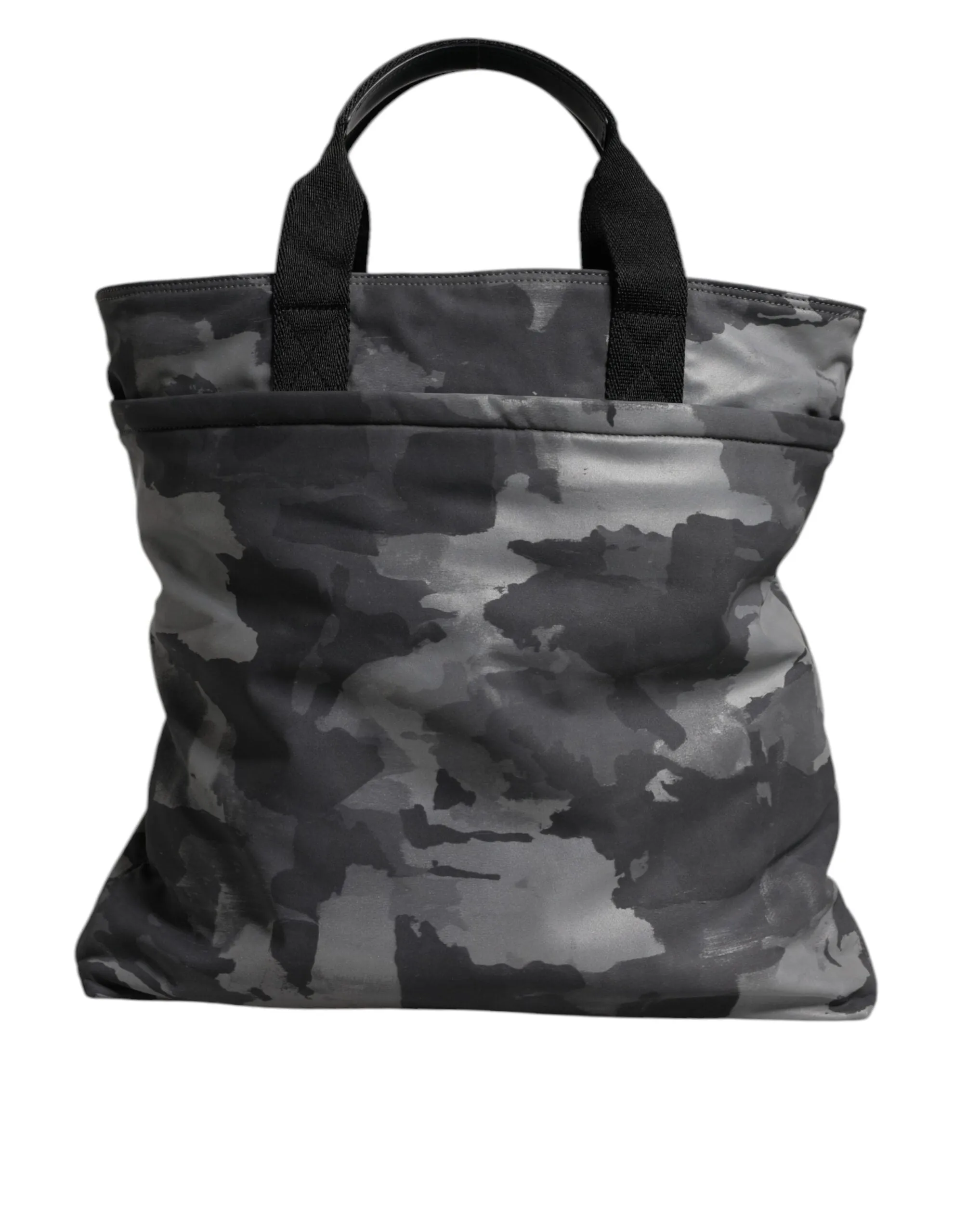 Dolce & Gabbana Black Camouflage Shoulder Strap Logo Plaque Bag