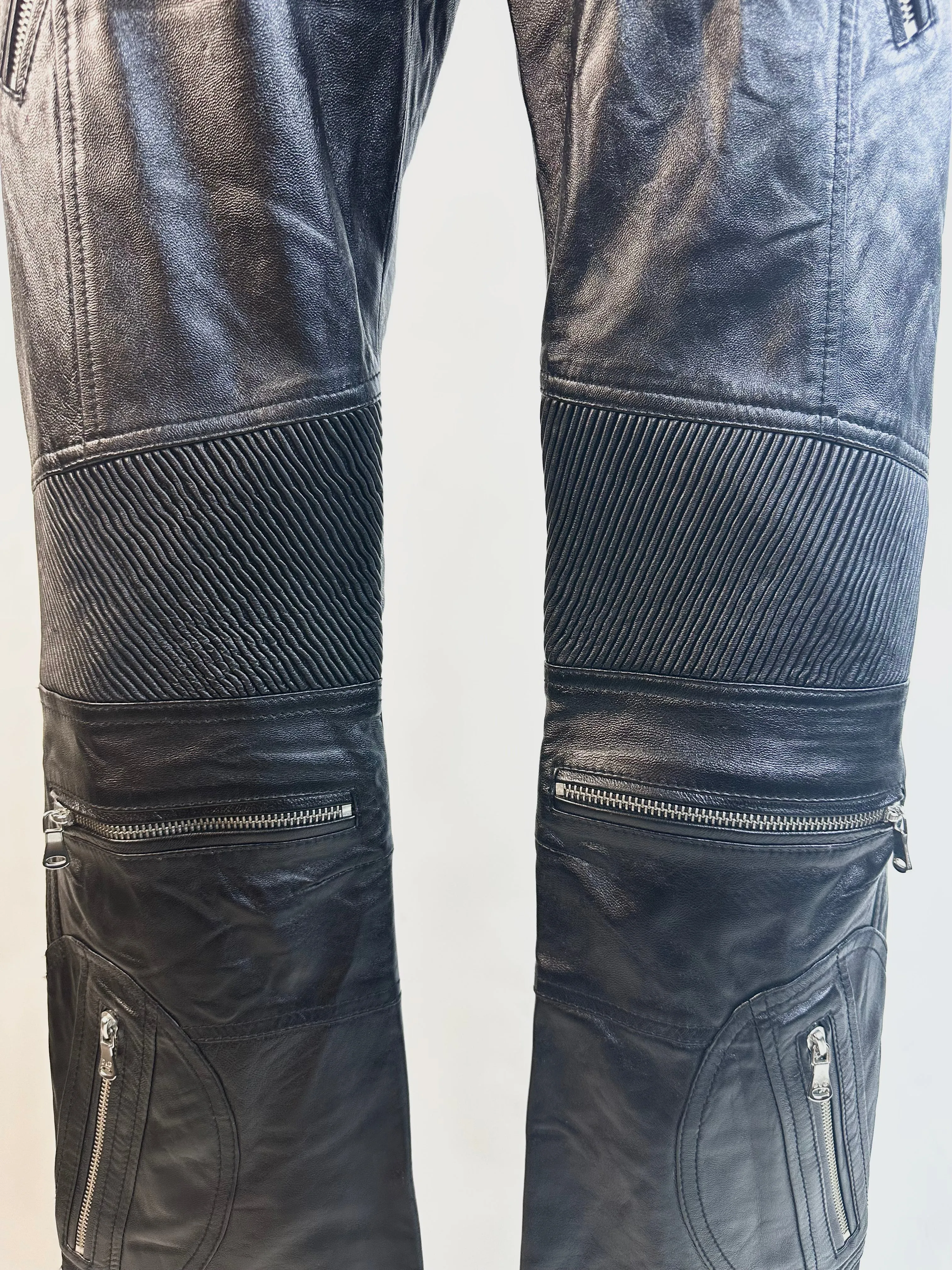 Dolce & Gabbana SS 2003 Leather Biker Pants
