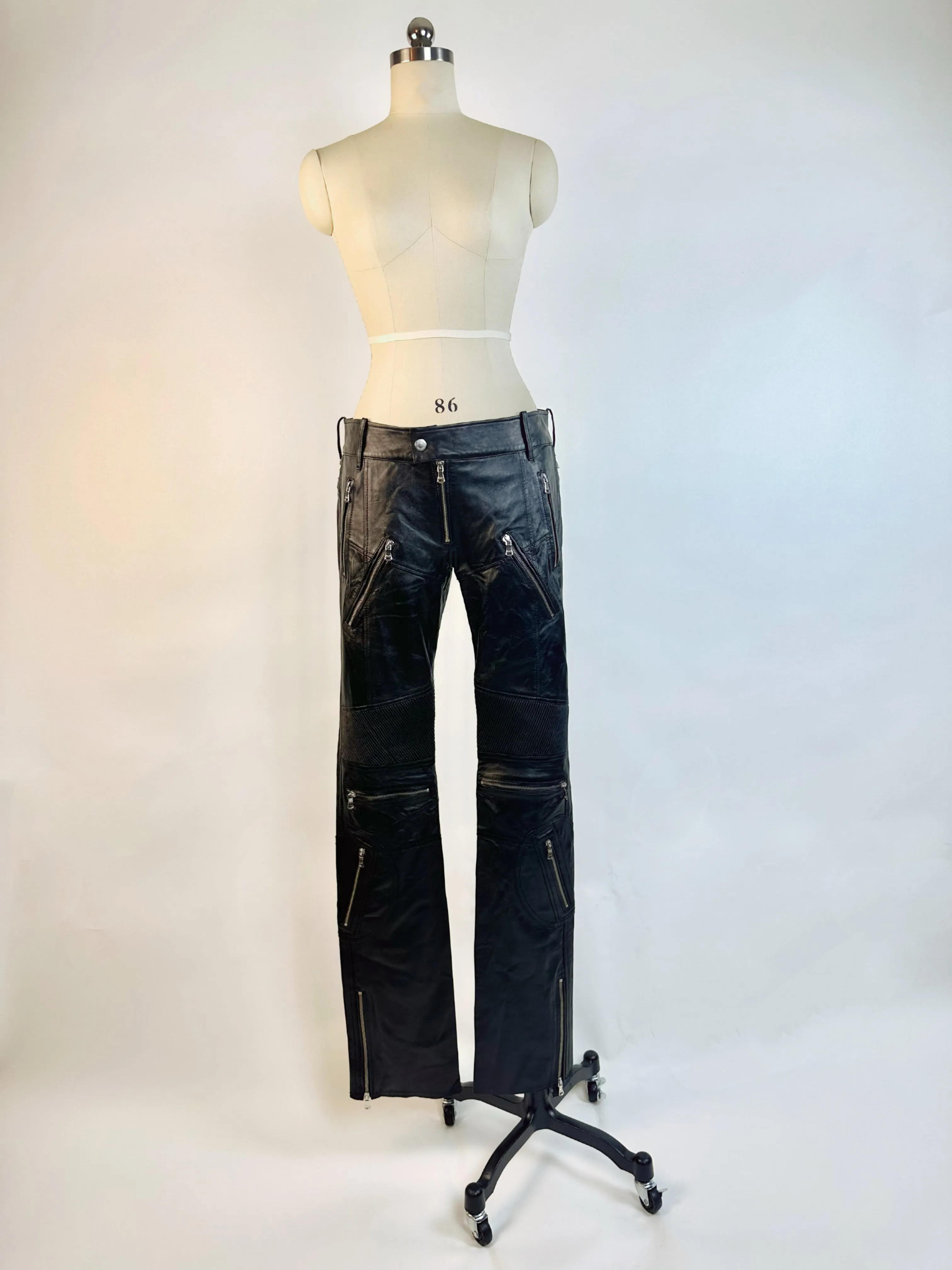 Dolce & Gabbana SS 2003 Leather Biker Pants