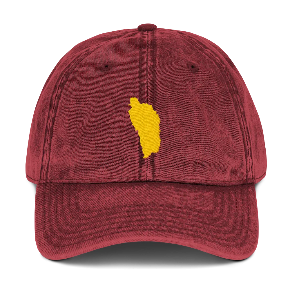 Dominica Gold Vintage Cotton Twill Cap