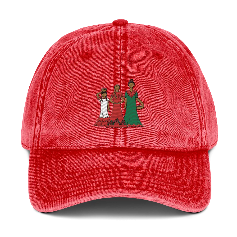 Dominican Faceless Dolls Vintage Cotton Dad Hat