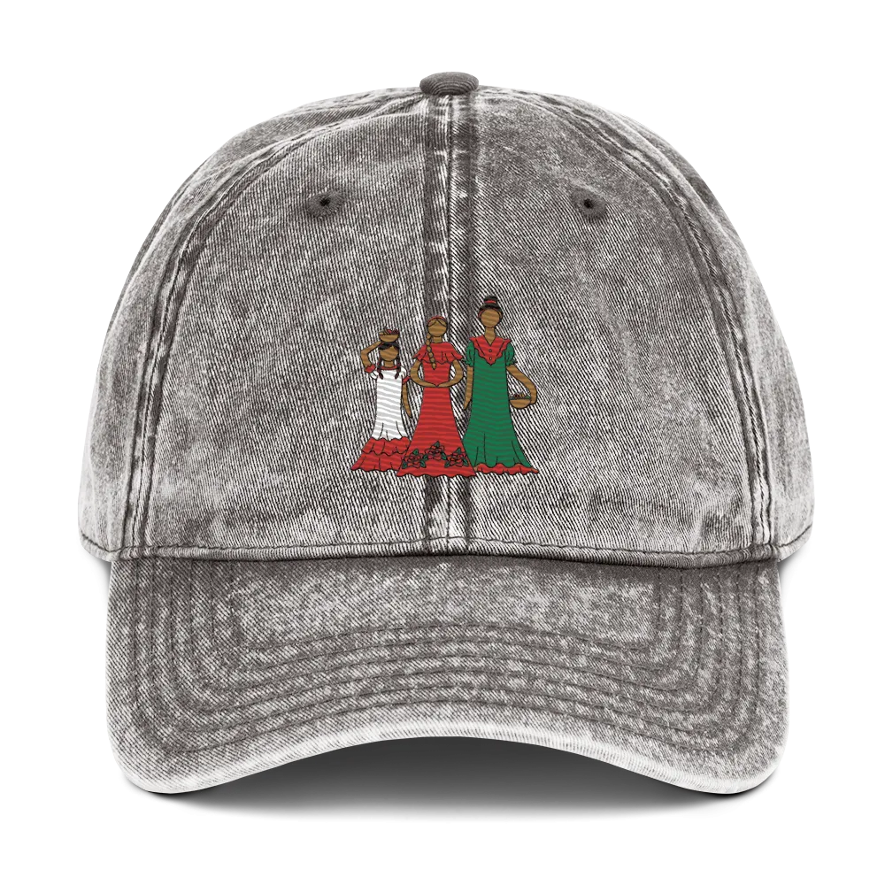 Dominican Faceless Dolls Vintage Cotton Dad Hat