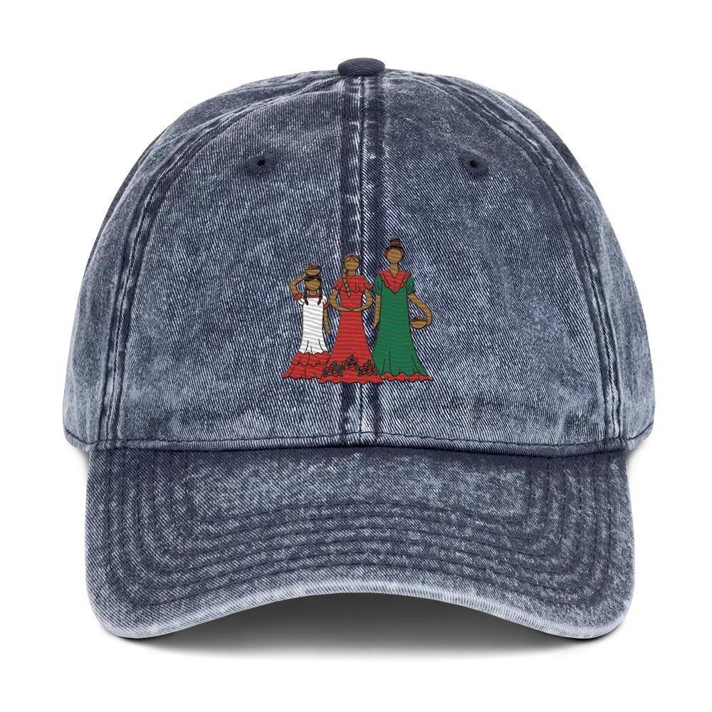 Dominican Faceless Dolls Vintage Cotton Dad Hat