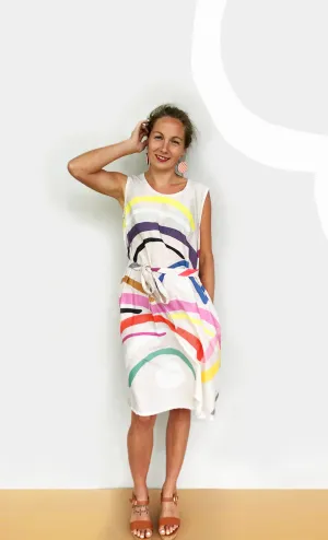 Doops Loops 100% organic cotton dress with tie